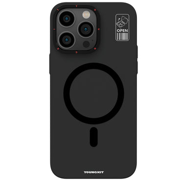 Apple iPhone 13 Pro Max Kılıf M-safe Şarj Özellikli Standlı YoungKit Hermit Bracket Serisi Kapak