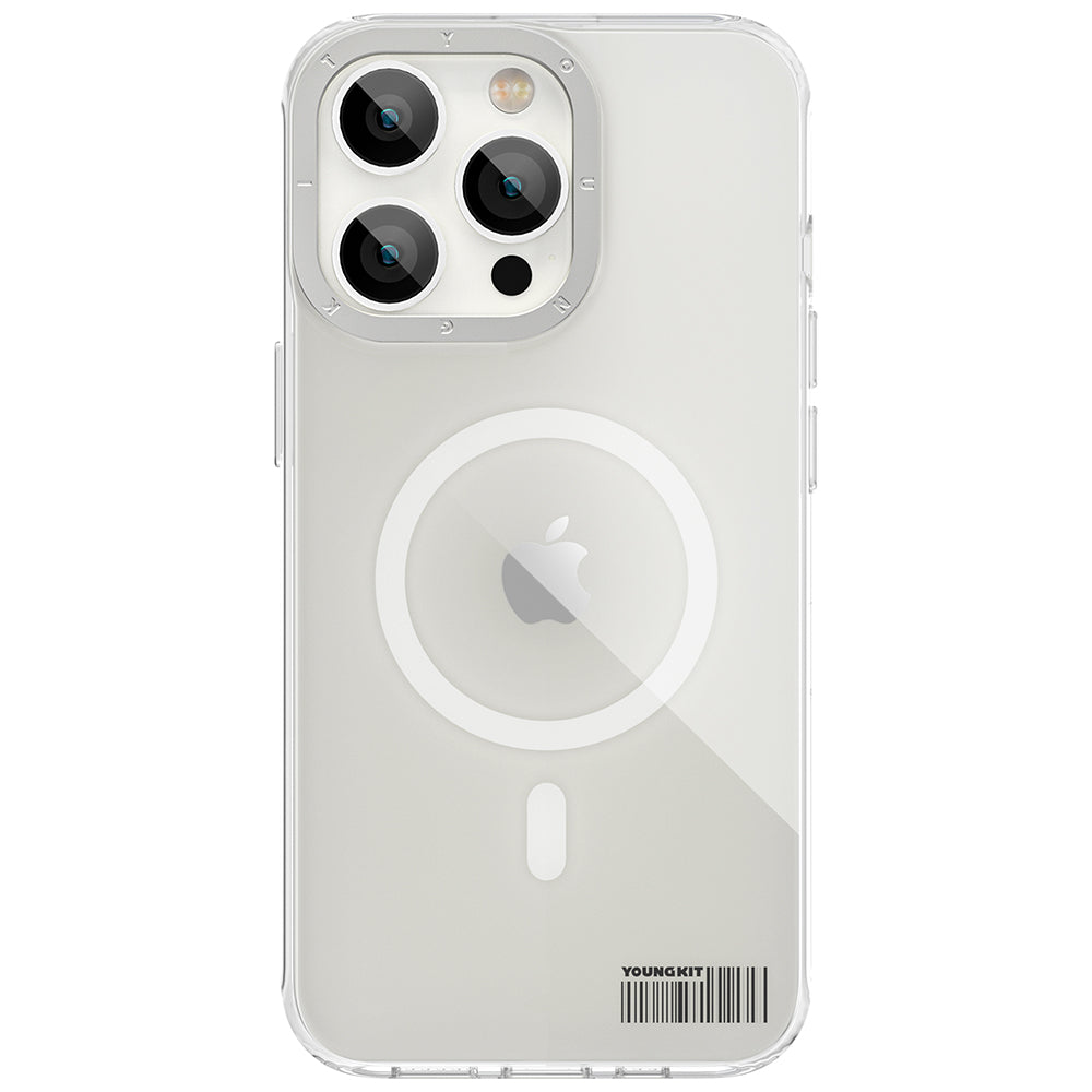Apple iPhone 13 Pro Max Case M-safe Charging Feature Youngkit Colored Glaze Series Cover Black