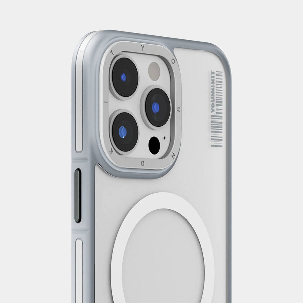 Apple iPhone 13 Pro Max Case M-safe Charging Feature Youngkit Rock Sand Series Cover Gray