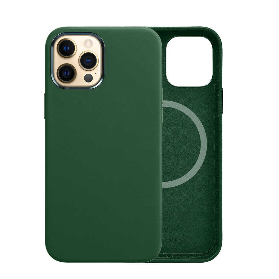Apple iPhone 13 Pro Max Case Wiwu M-safe Magnetic Cover Green
