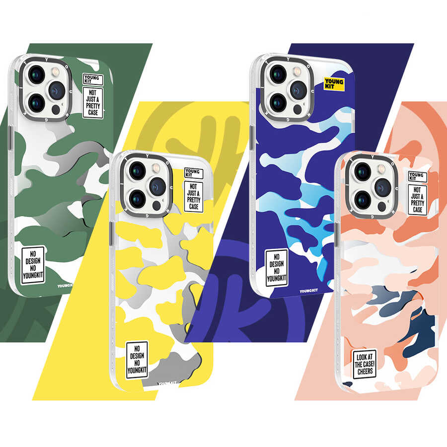 Apple iPhone 13 Pro Max Case YoungKit Camouflage Series Cover Green