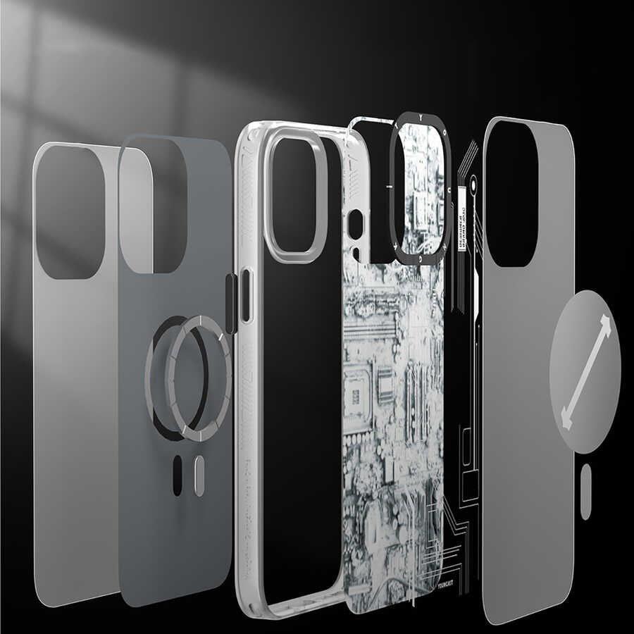 Apple iPhone 13 Pro Max Case YoungKit Technology Series Cover White