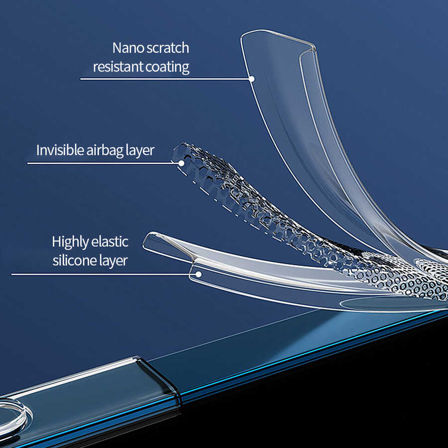 Apple iPhone 13 Wiwu M-safe Şarj Özellikli Lens Korumalı Şeffaf Silikon Kapak Siyah