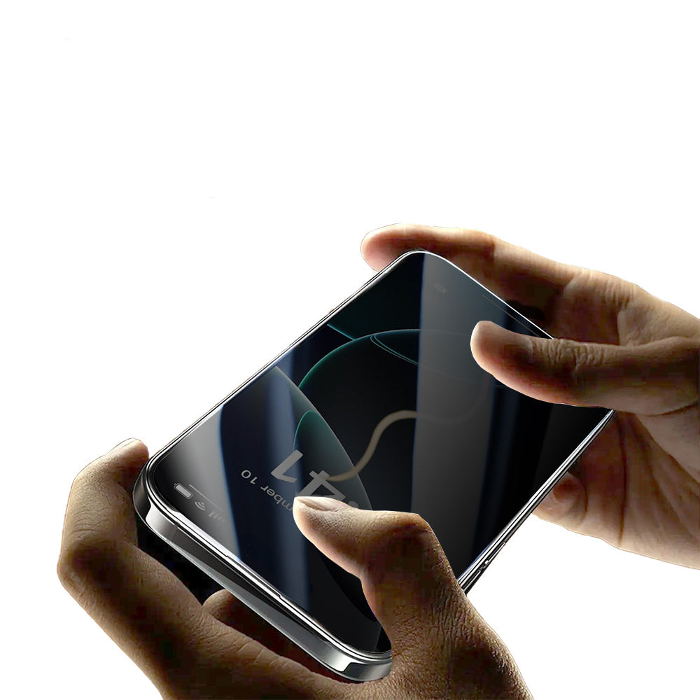 Apple iPhone 13 Zore 2.5D Oliv Privacy Temperli Cam Ekran Koruyucu + Kolay Uygulama Aparatı Siyah