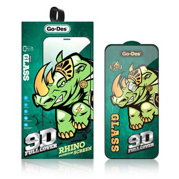 Apple iPhone 14 Go Des 9D Full Cover Temperli Cam Ekran Koruyucu Siyah