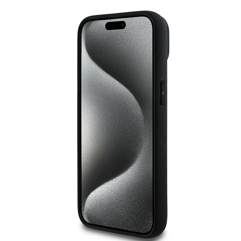 Apple iPhone 14 Case Aston Martin Original Licensed M-Safe Charging Feature Aluminum Back Surface Formula One Team Printed Cover Black