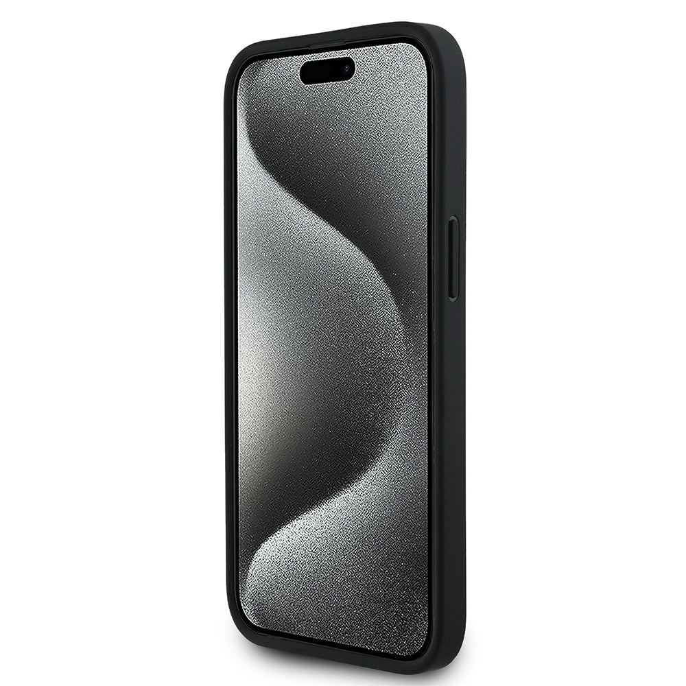 Apple iPhone 14 Case Aston Martin Original Licensed M-Safe Charging Feature PU Leather Alonso 14 Printed Cover Black