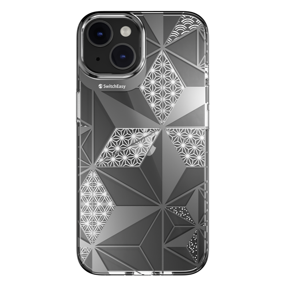 Apple iPhone 14 Case Double IMD Printed Licensed Switcheasy Artist Asanoha Transparent Cover