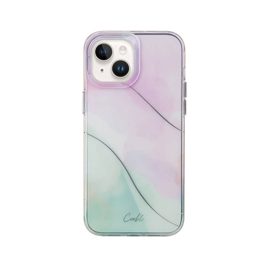 Apple iPhone 14 Case Wavy Line Patterned Coehl Palette Cover Lilac