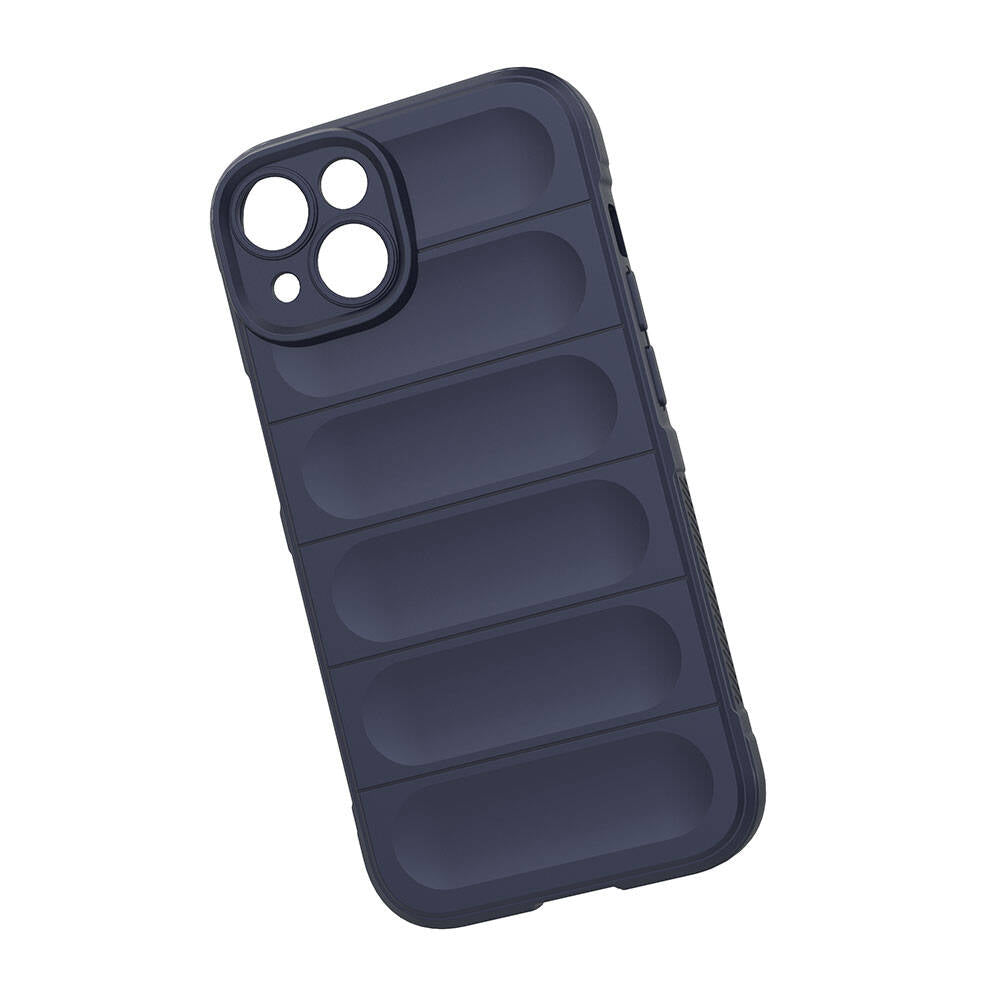 Apple iPhone 14 Case Flexible TPU Hollow Back Surface Design Zore Ethnic Silicone Cover Dark Green