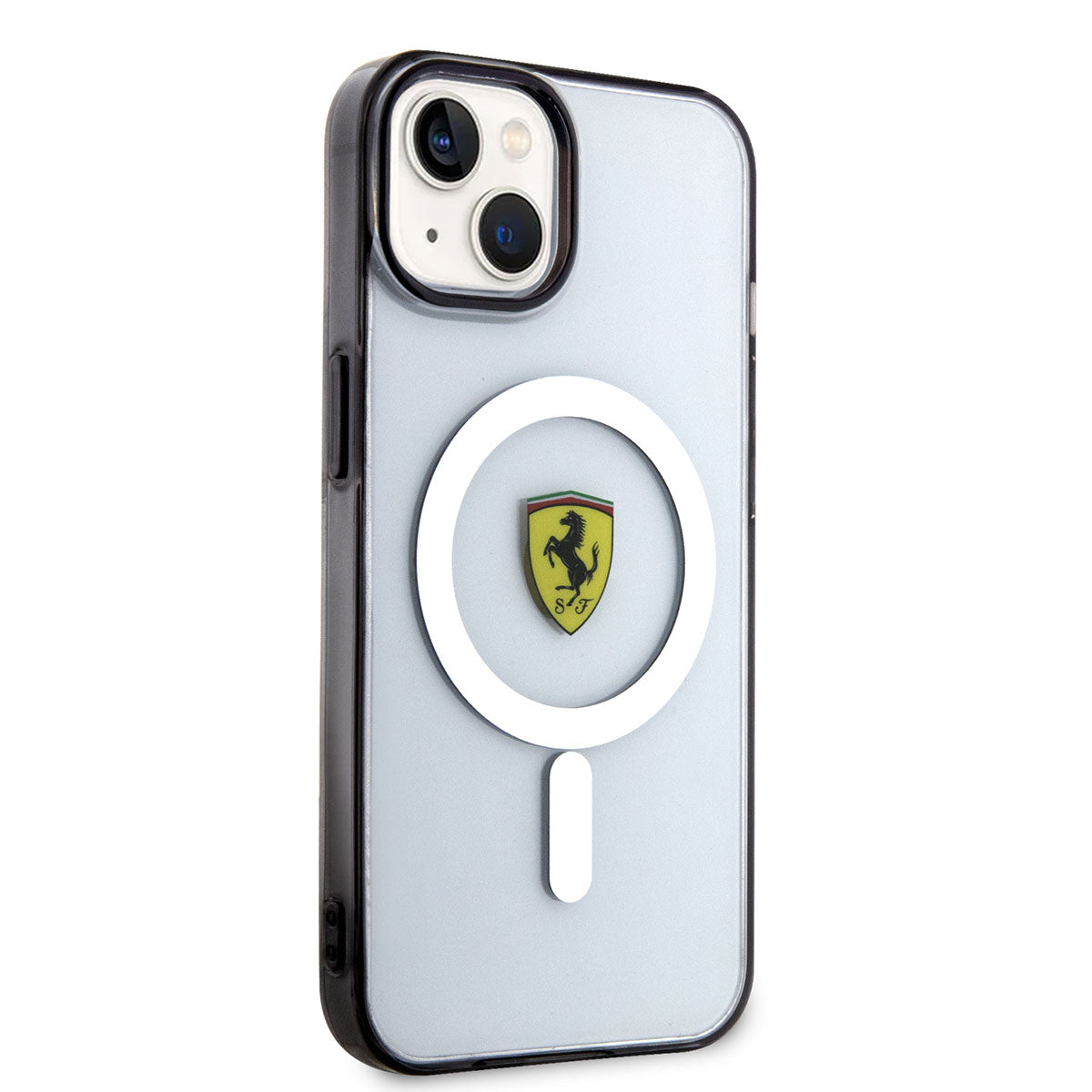 Apple iPhone 14 Case Ferrari M-safe Charging Feature Transparent Design Cover Colorless