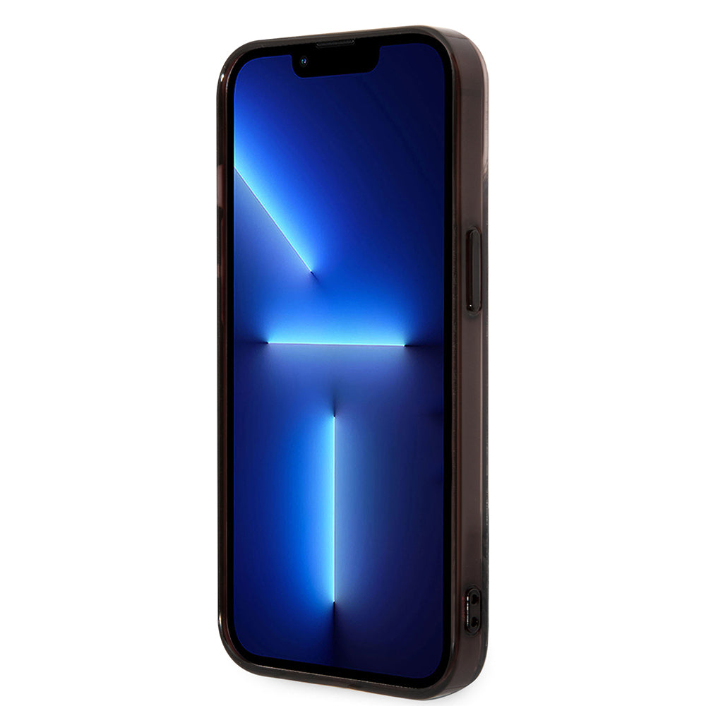 Apple iPhone 14 Kılıf Ferrari Orjinal Lisanlı Transparan Alt Kısım Baskılı Dizayn Kapak Kırmızı