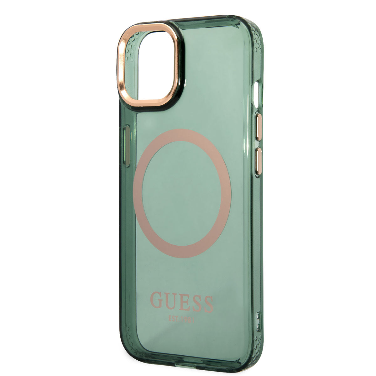 Apple iPhone 14 Case GUESS M-safe Charging Airbag Design Cover Pink