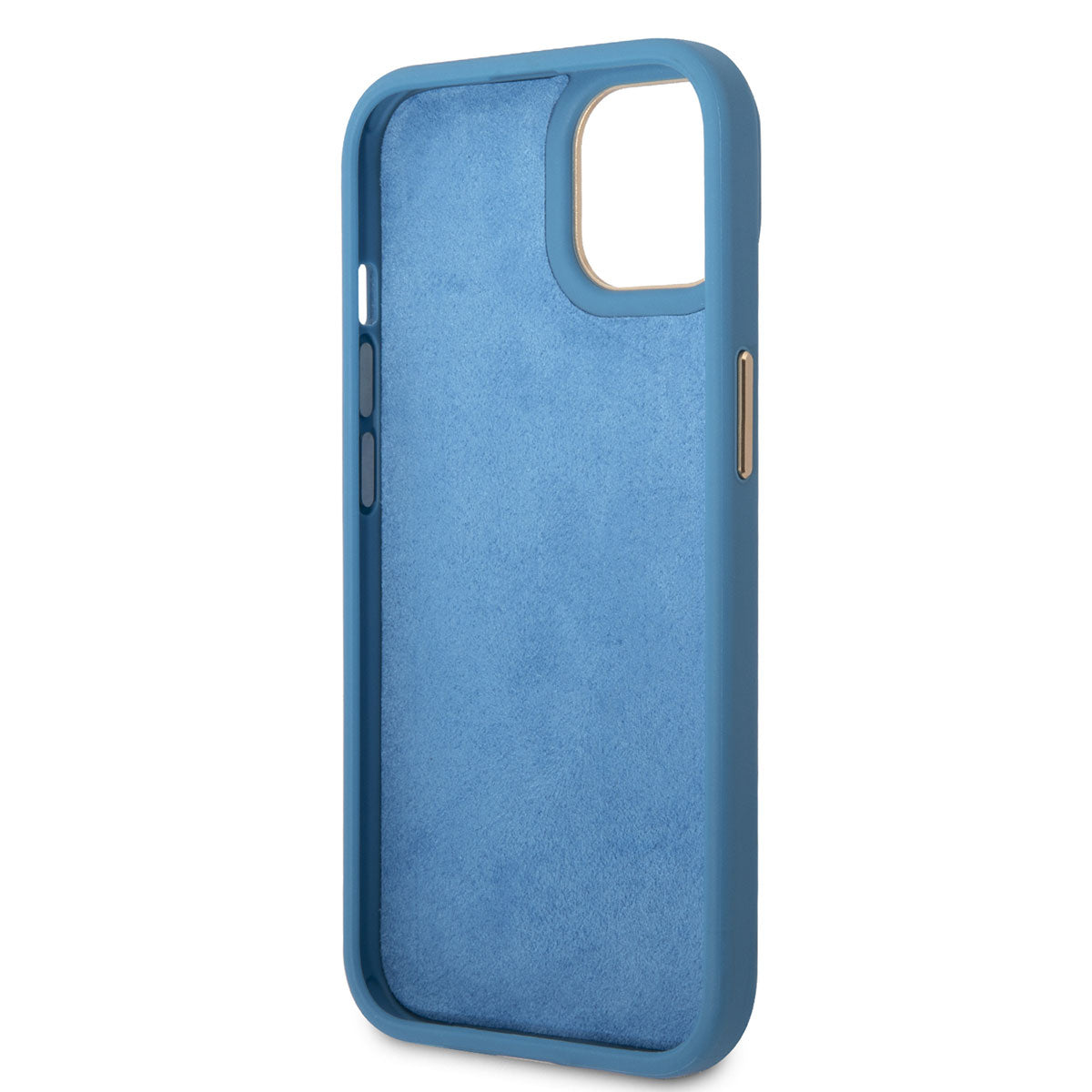 Apple iPhone 14 Case GUESS PU Leather Metal Logo Design Cover Blue