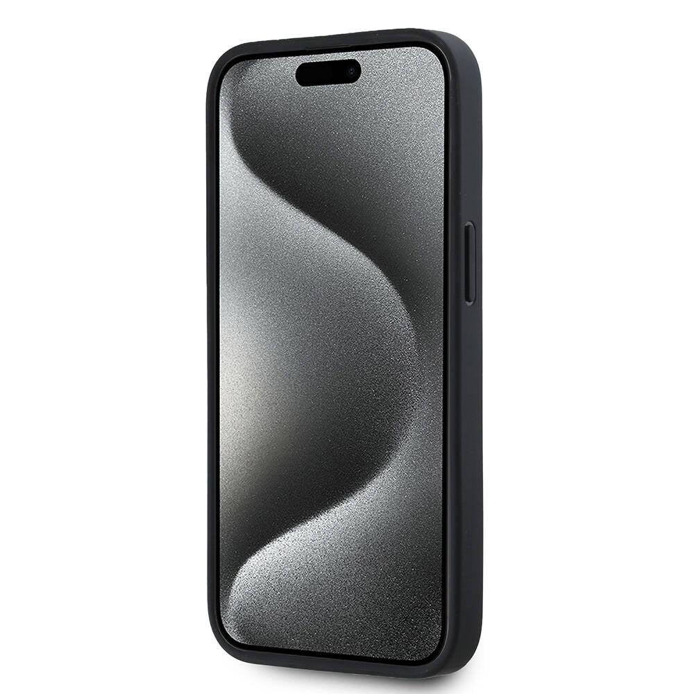 Apple iPhone 14 Case Karl Lagerfeld Original Licensed M-safe Charging Feature KL Printed Hot Stamp Cover Cream