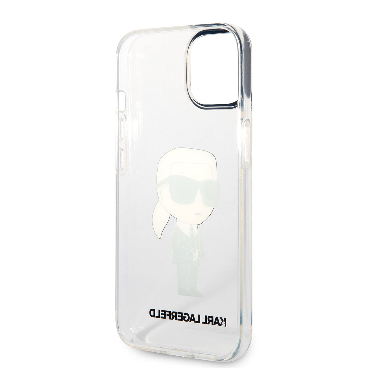 Apple iPhone 14 Case Karl Lagerfeld Transparent Iconic Karl Design Cover Colorless