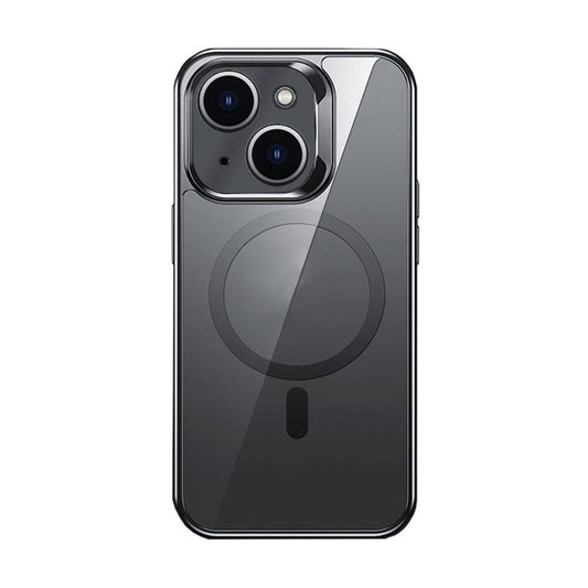 Apple iPhone 14 Kılıf M-safe Şarj Özellikli Cam Yüzey Benks Electroplated Kapak