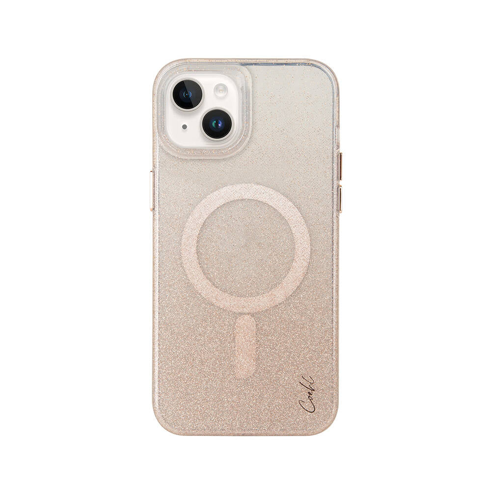 Apple iPhone 14 Case M-safe Charging Feature Glitter Back Surface Coehl Lumino Cover Silver