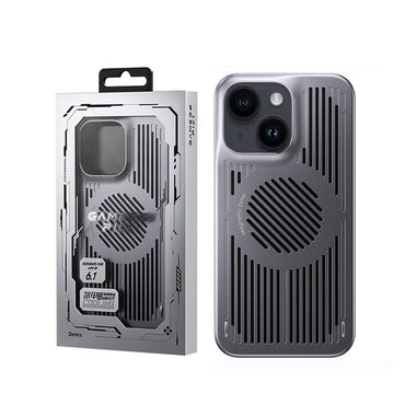 Apple iPhone 14 Kılıf M-safe Şarj Özellikli Soğutucu Benks Biliz Kapak Gri