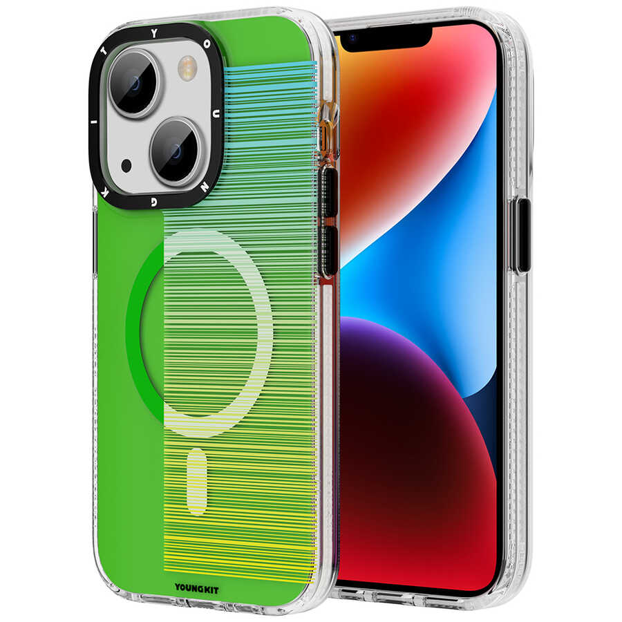 Apple iPhone 14 Case M-safe Charging Feature Youngkit Pure Series Cover Gray