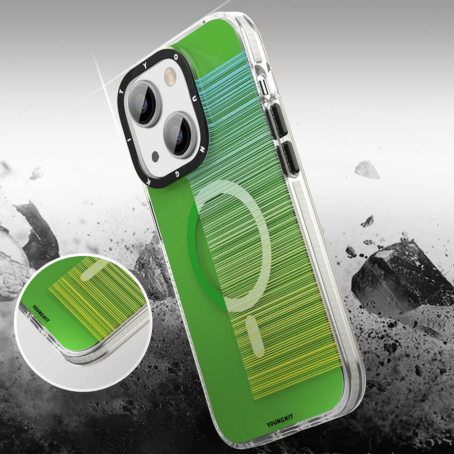 Apple iPhone 14 Case M-safe Charging Feature Youngkit Pure Series Cover Gray