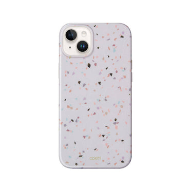 Apple iPhone 14 Case Mosaic Patterned Coehl Terrazzo Cover Pink