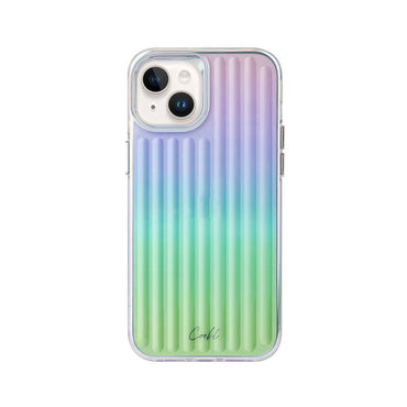 Apple iPhone 14 Kılıf Parlayan Arka Yüzey Coehl Linear Kapak Yeşil