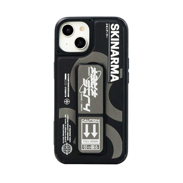 Apple iPhone 14 Kılıf SkinArma Standlı Deri Görünümlü Bango Kapak Gri