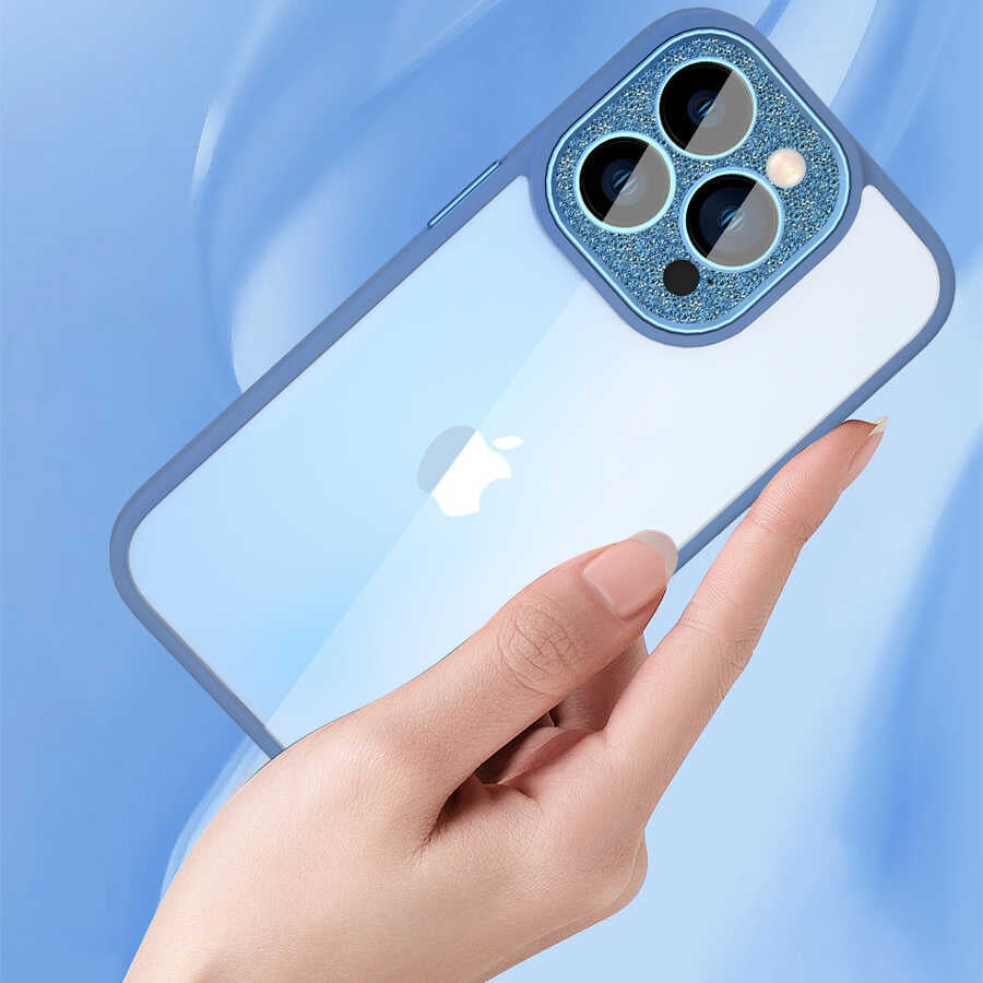 Apple iPhone 14 Case Wiwu GCC-105 Lens Protection Colorful Edge Transparent Back Multicolor Cover Black