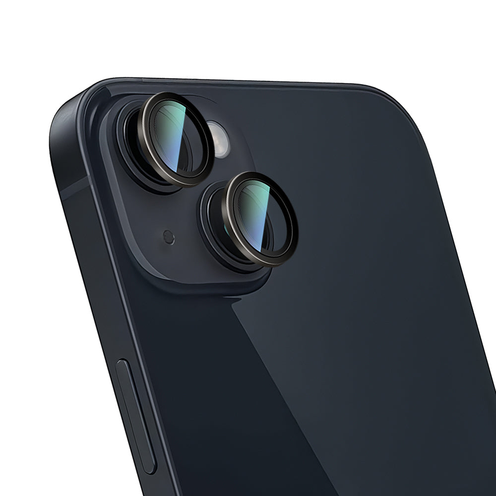 Apple iPhone 14 Plus CaseWorld Alloy Series Oleophobic Anti-Reflective Camera Lens Protector Black