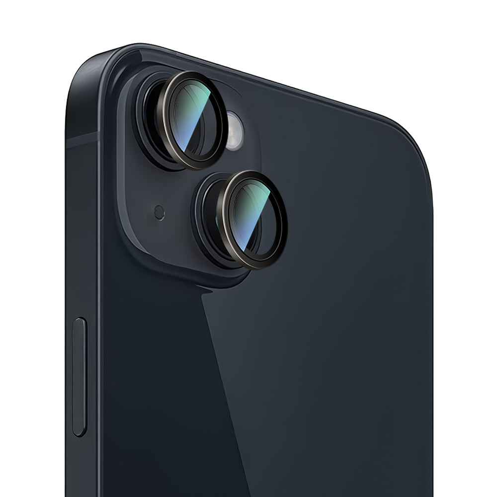 Apple iPhone 14 Plus CaseWorld Alloy Series Oleophobic Anti-Reflective Camera Lens Protector Black
