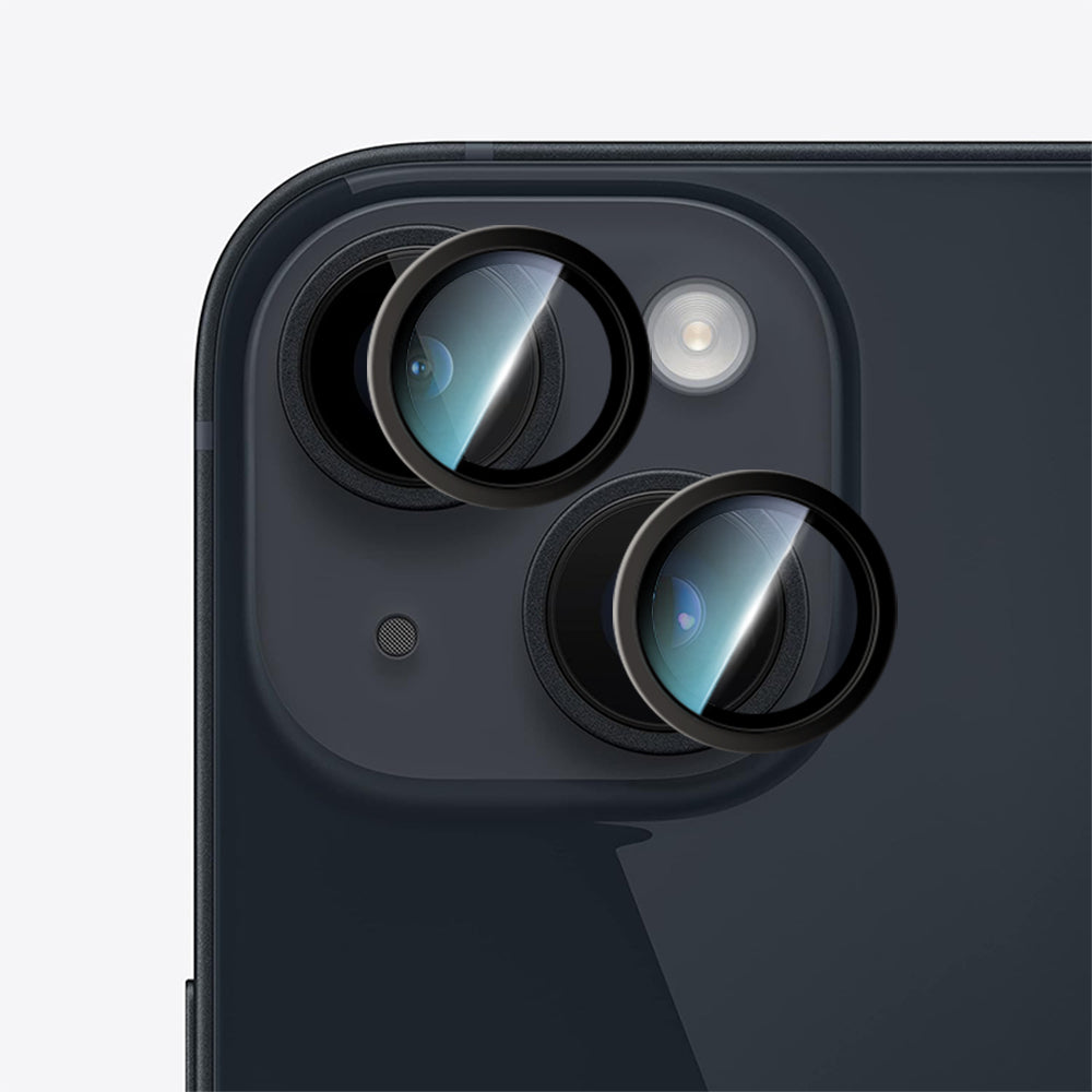 Apple iPhone 14 Plus CaseWorld Alloy Series Oleophobic Anti-Reflective Camera Lens Protector Black