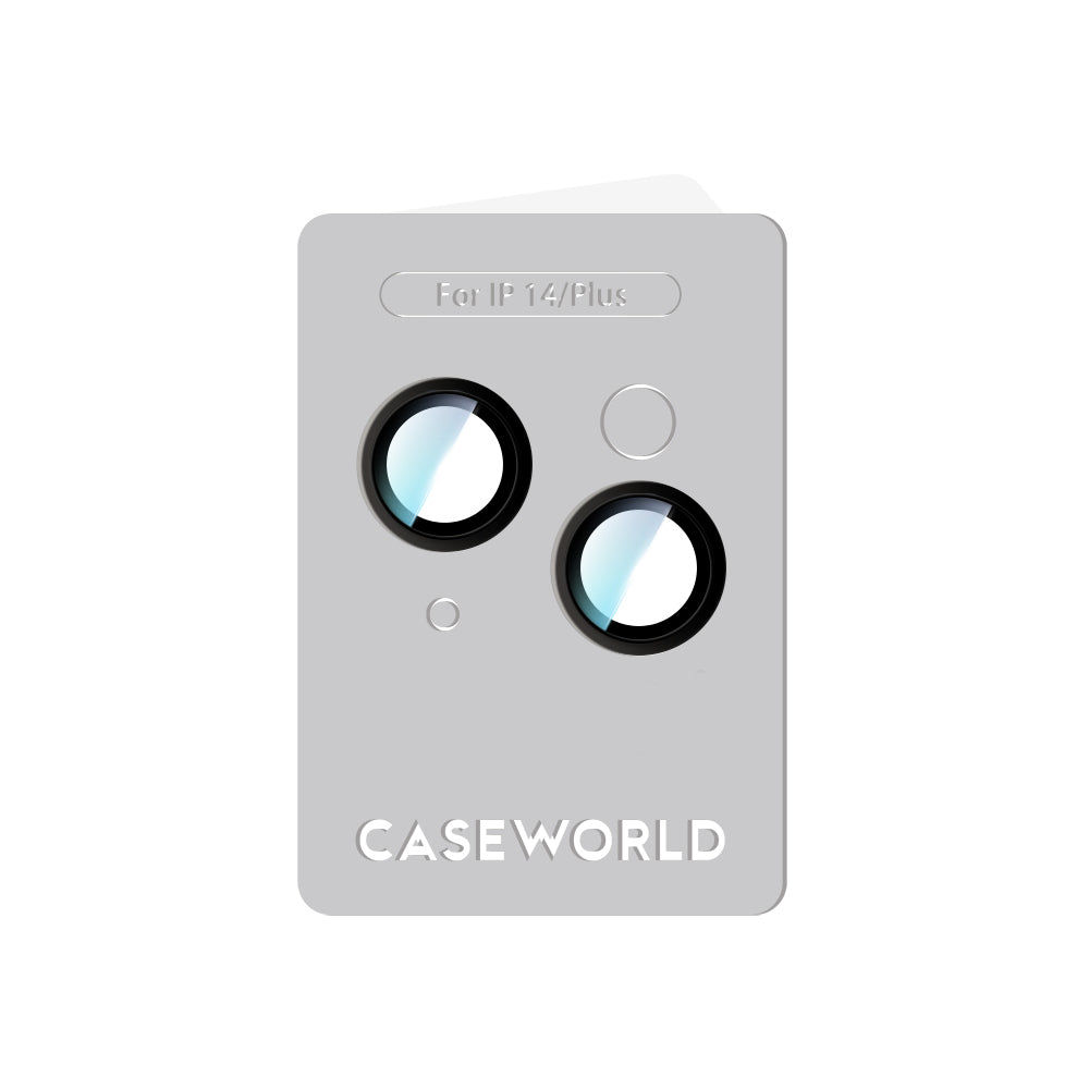 Apple iPhone 14 Plus CaseWorld Alloy Series Oleophobic Anti-Reflective Camera Lens Protector Black