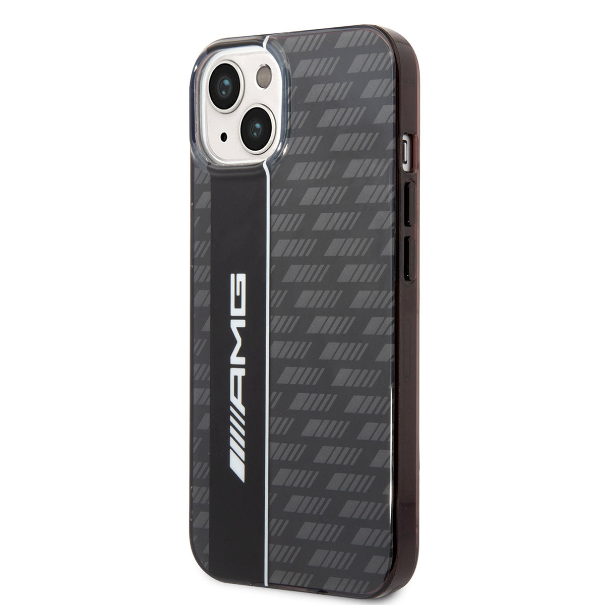 Apple iPhone 14 Plus Case AMG Transparent Dual Layer Carbon Design II Cover Black