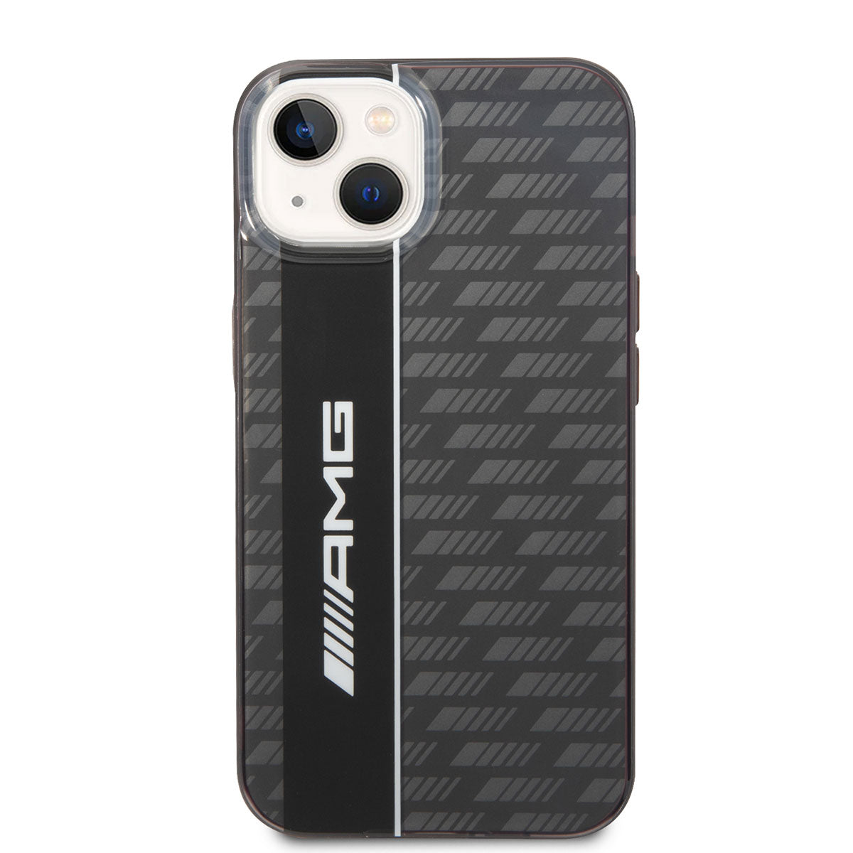 Apple iPhone 14 Plus Case AMG Transparent Dual Layer Carbon Design II Cover Black