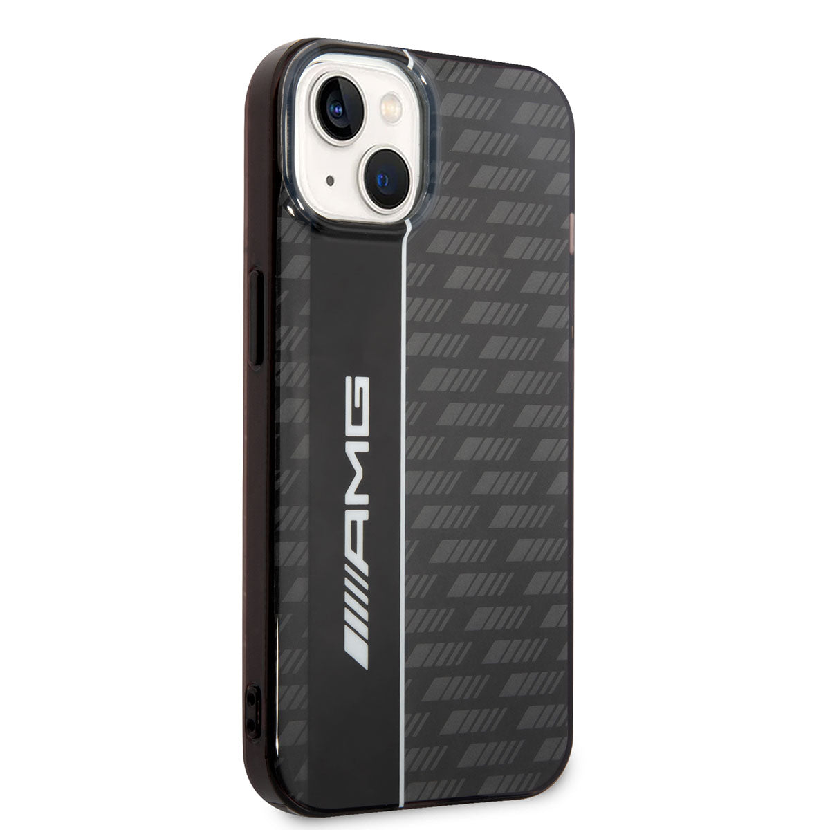 Apple iPhone 14 Plus Case AMG Transparent Dual Layer Carbon Design II Cover Black