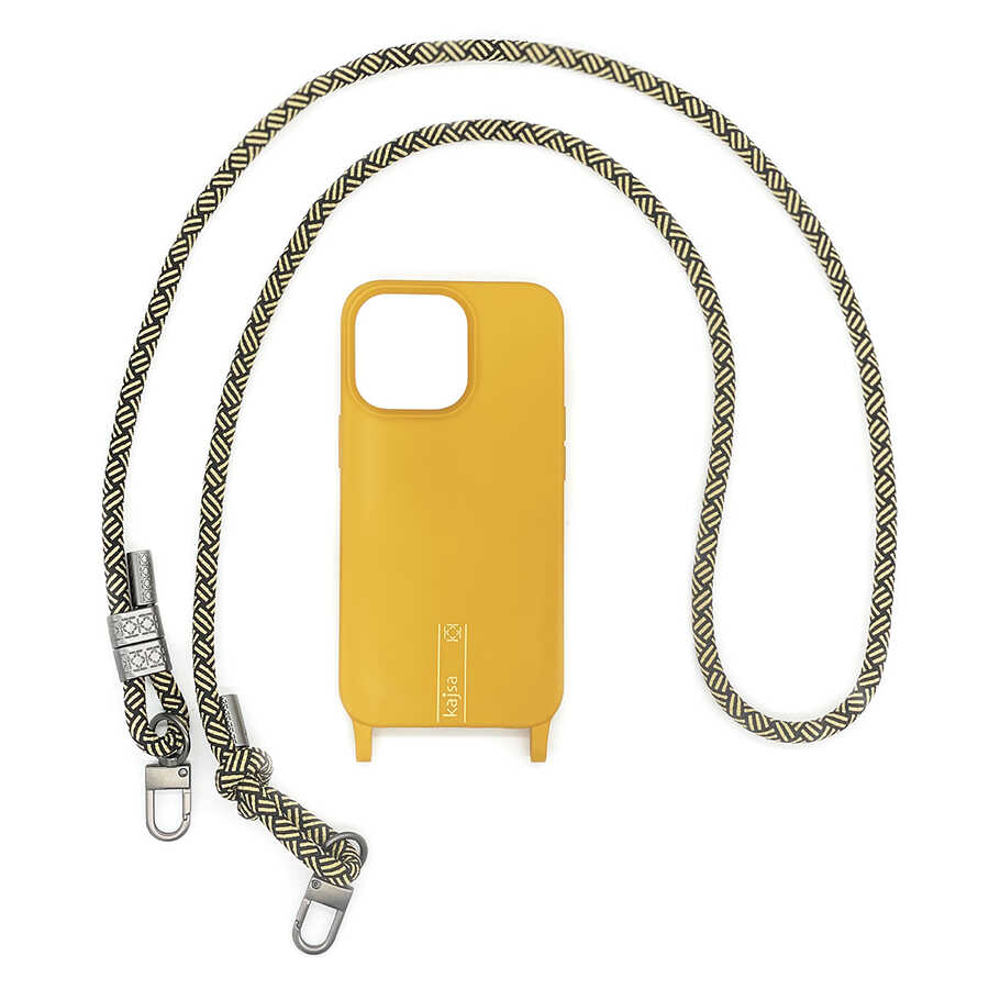 Apple iPhone 14 Plus Case Kajsa Missy And Match Classic Rope Strap Cover Yellow