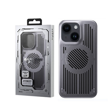 Apple iPhone 14 Plus Kılıf M-safe Şarj Özellikli Soğutucu Benks Biliz Kapak Gri