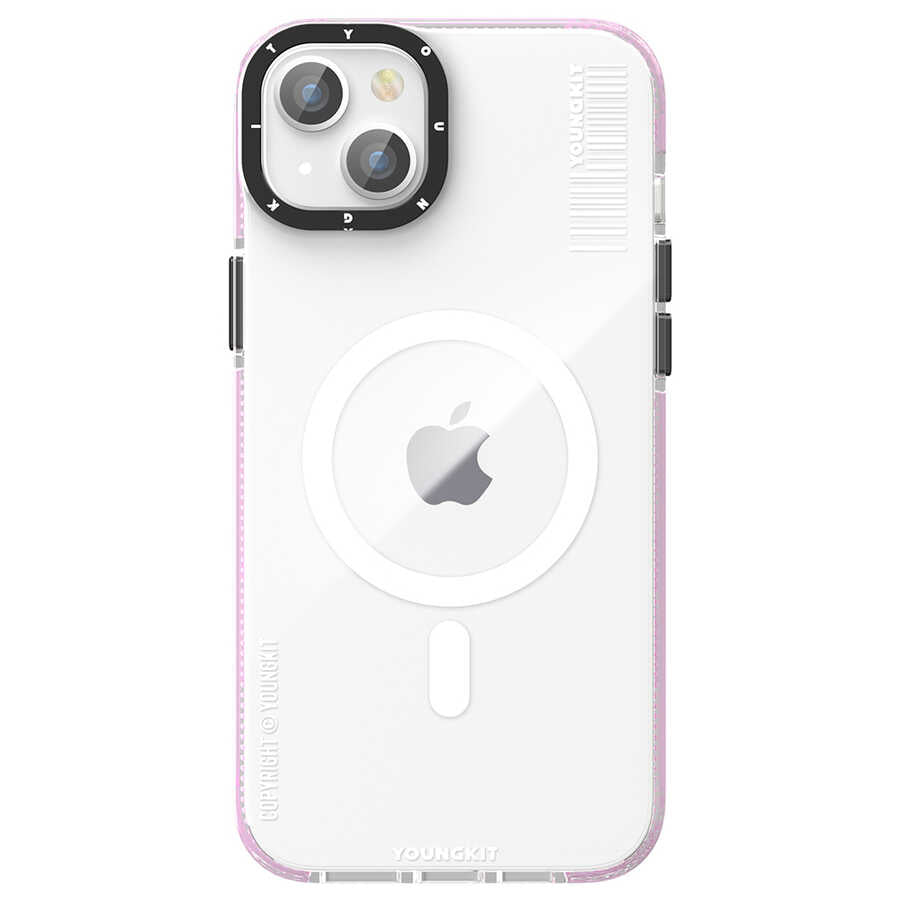 Apple iPhone 14 Plus Case M-safe Charging Feature YoungKit Exquisite Series Cover Pink