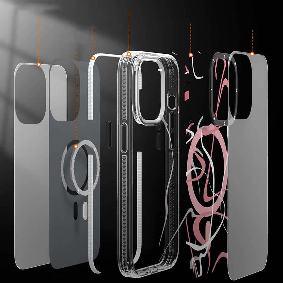 Apple iPhone 14 Plus Case M-safe Charging Feature Youngkit Water-Ink Series Cover White