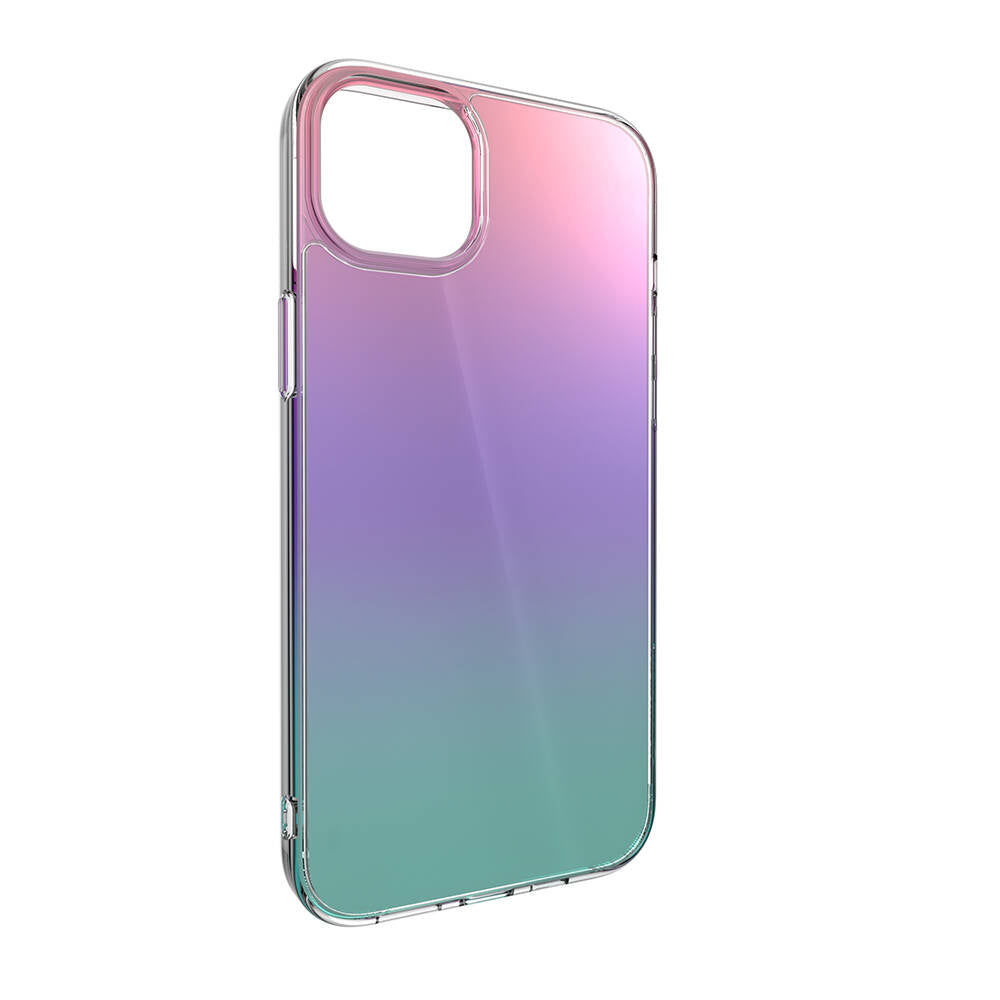 Apple iPhone 14 Plus Kılıf Renk Geçişli Kenarları Şeffaf Tasarımlı Lisanslı Switcheasy Crush Plus Kapak Starlight