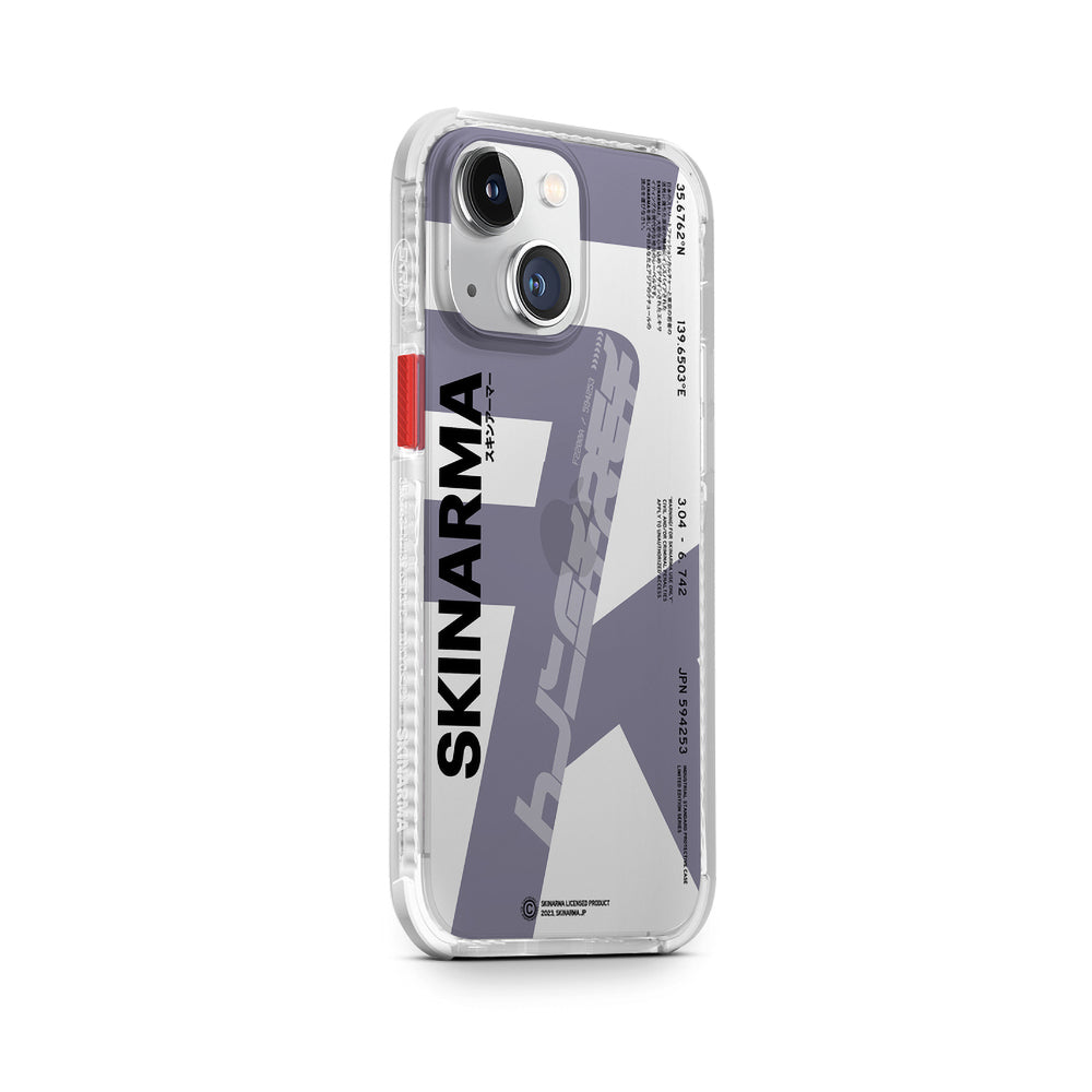 Apple iPhone 14 Plus Case SkinArma Transparent Airbag Design Raku Cover Purple