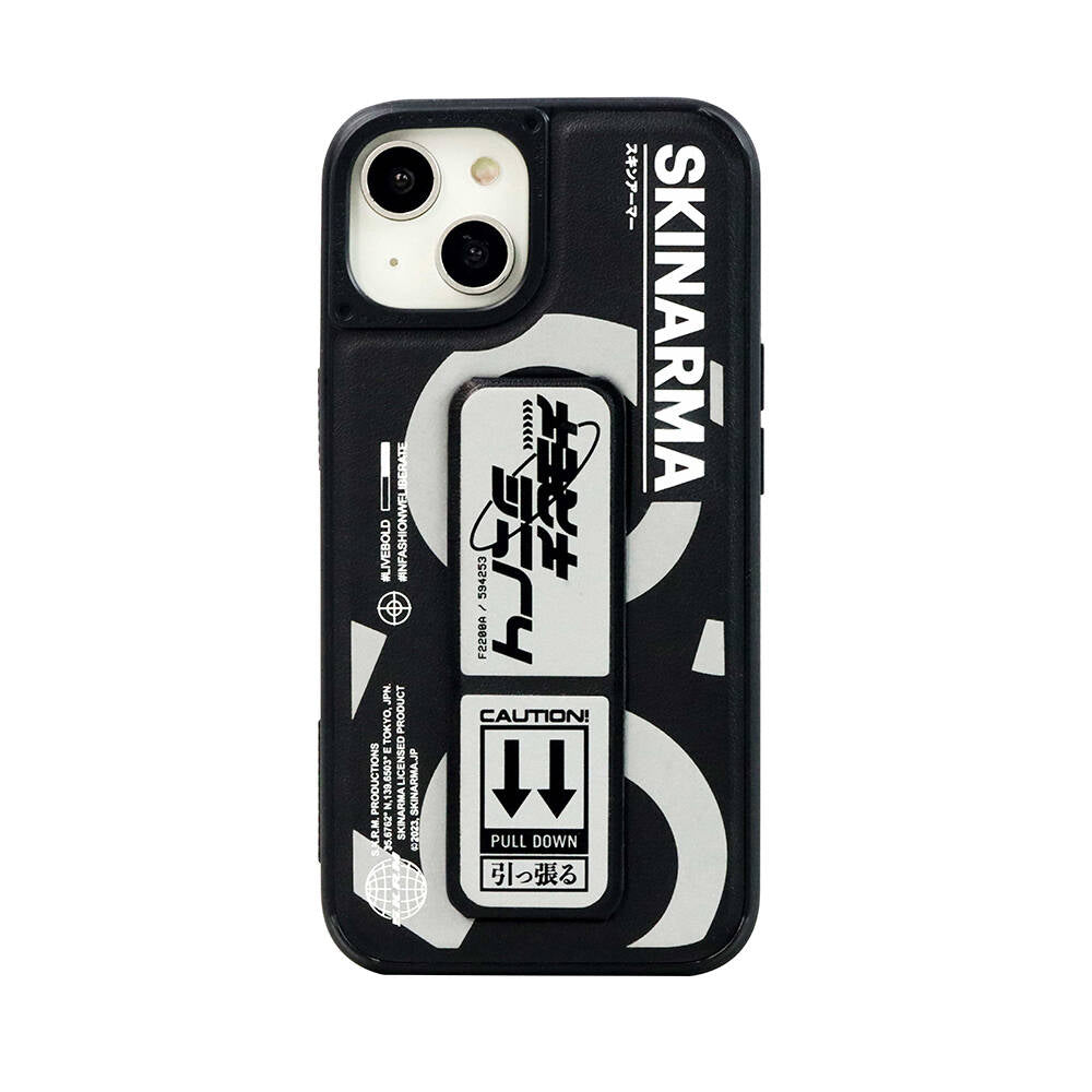 Apple iPhone 14 Plus Case SkinArma Stand Leather Look Bango Cover Silver