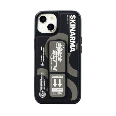 Apple iPhone 14 Plus Kılıf SkinArma Standlı Deri Görünümlü Bango Kapak Gümüş