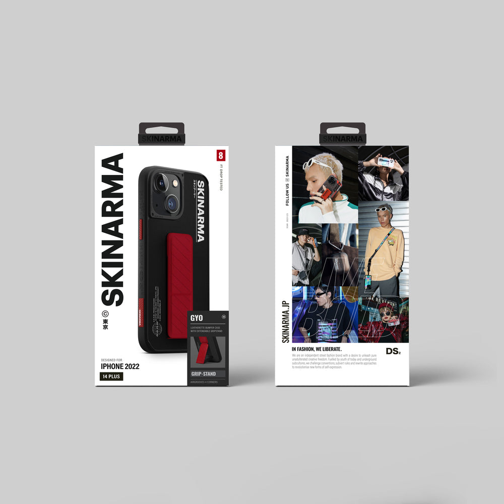 Apple iPhone 14 Plus Kılıf SkinArma Standlı Deri Görünümlü Gyo Kapak Mavi