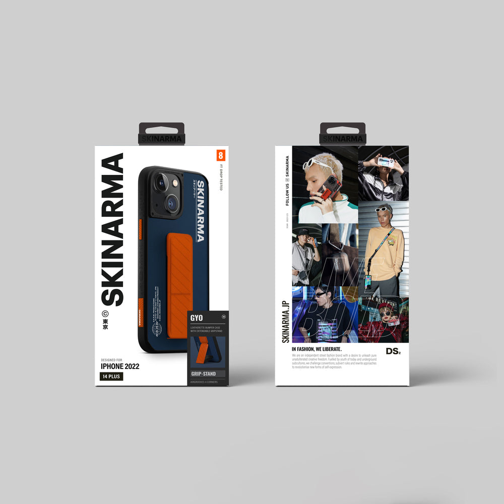 Apple iPhone 14 Plus Kılıf SkinArma Standlı Deri Görünümlü Gyo Kapak Siyah