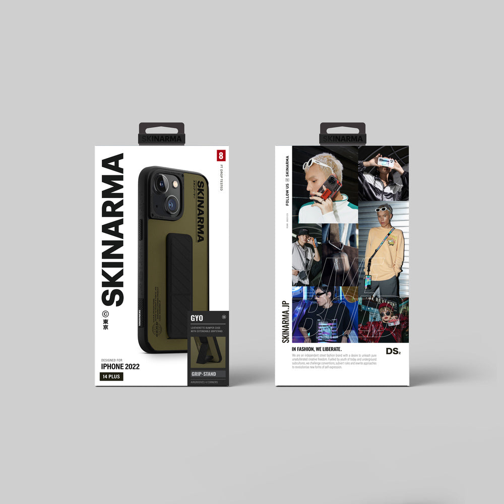 Apple iPhone 14 Plus Kılıf SkinArma Standlı Deri Görünümlü Gyo Kapak Siyah