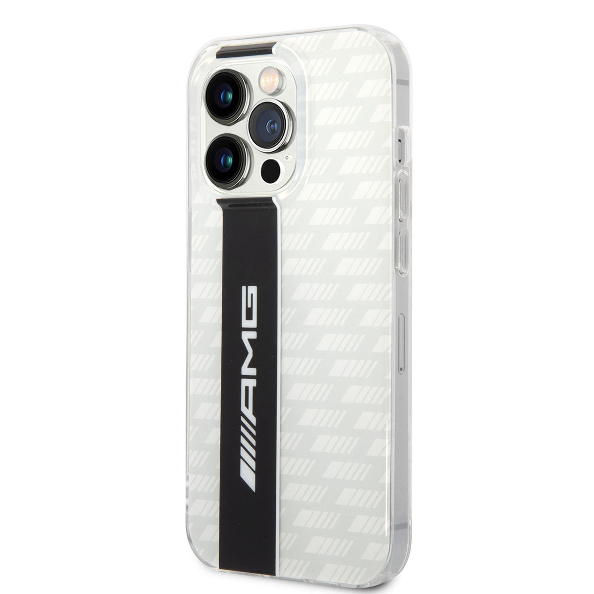 Apple iPhone 14 Pro Case AMG Transparent Dual Layer Carbon Design II Cover Black