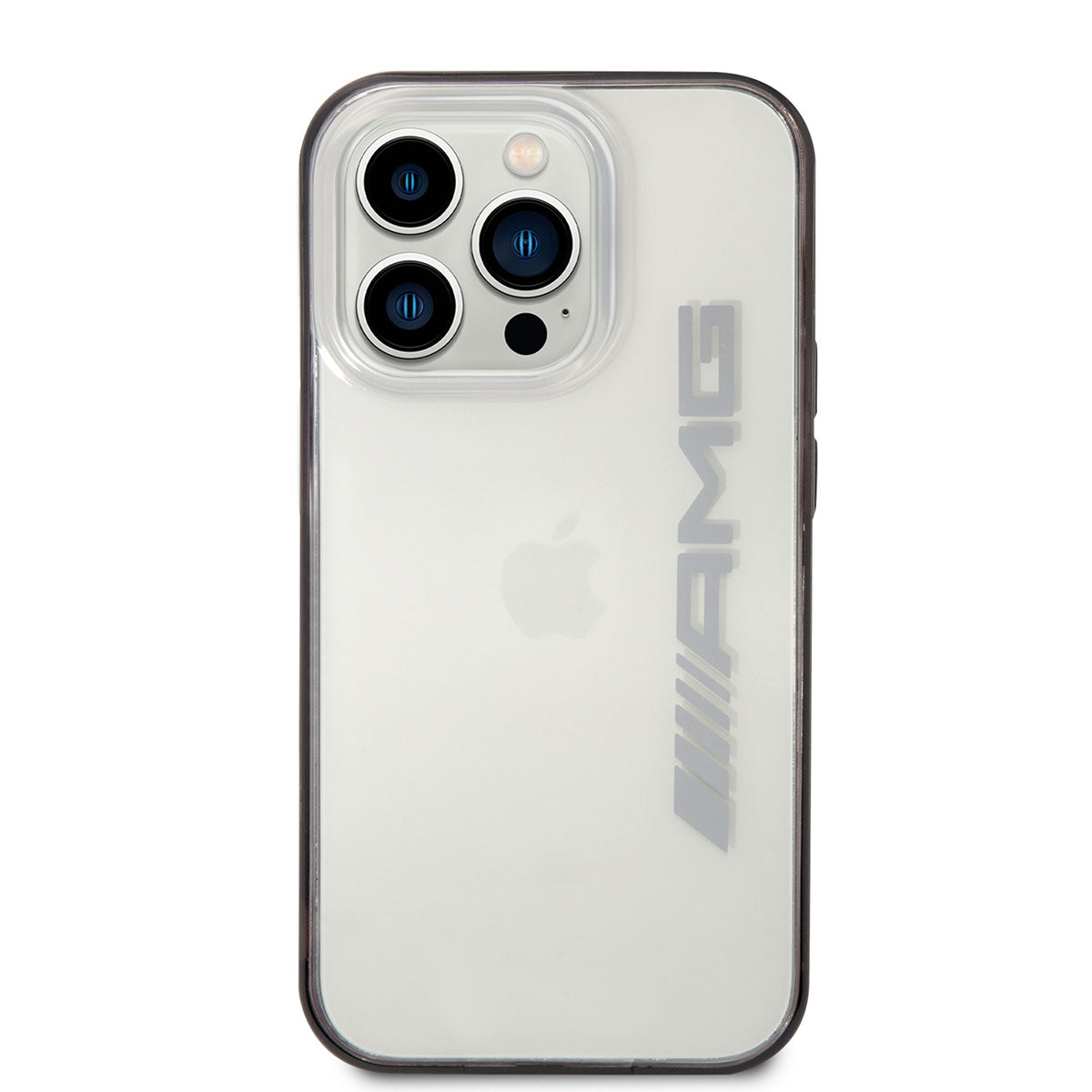 Apple iPhone 14 Pro Case AMG Transparent Black Frame Design Cover Transparent-Black
