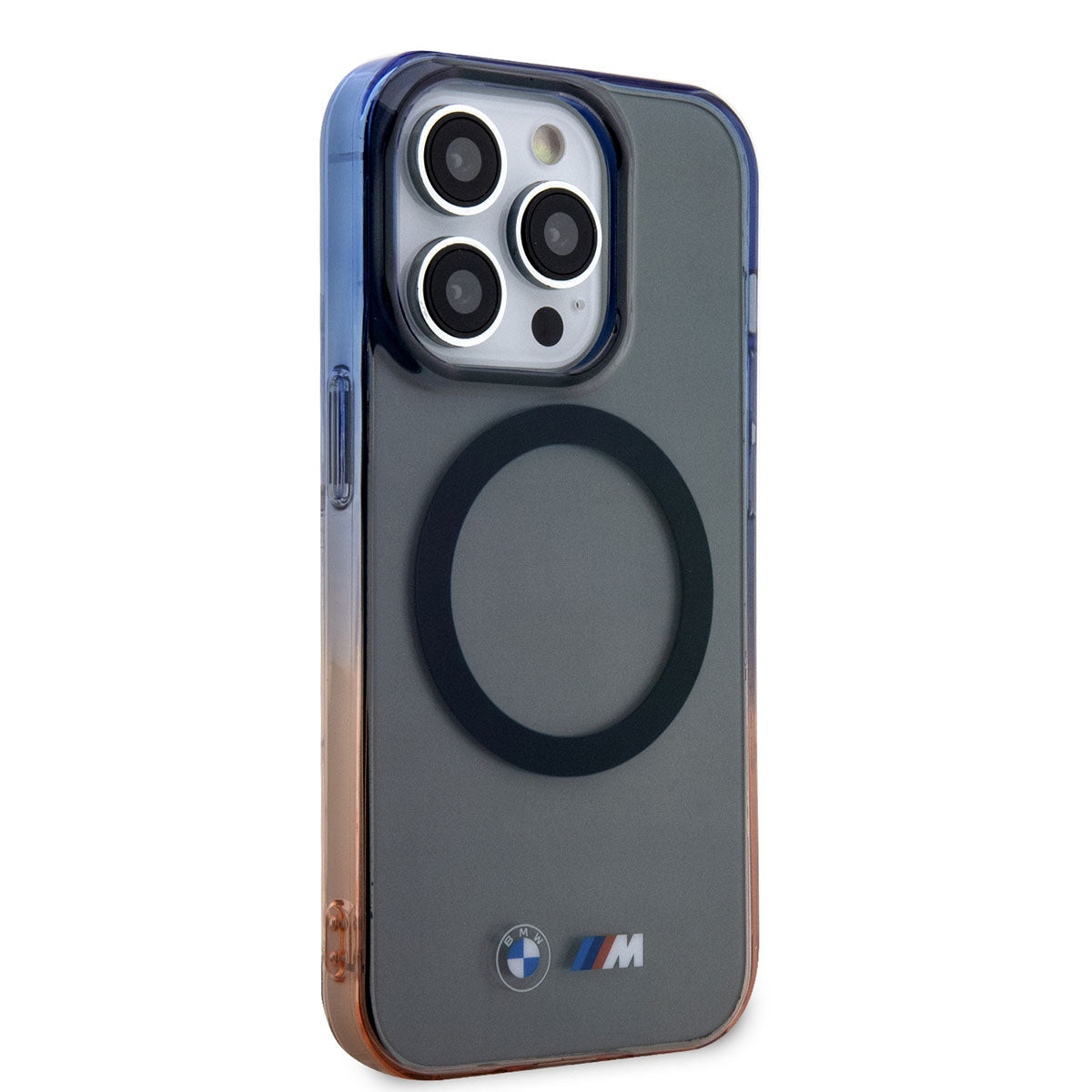 Apple iPhone 14 Pro Case BMW M-safe Charging Feature Transparent Color Transition Design Cover Gray